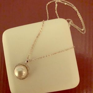 Sterling silver pearl necklace